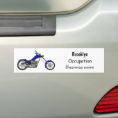 Chopper Motorrad Cartoon Abbildung Autoaufkleber (Auf Auto)