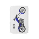 Chopper Motorrad Cartoon Abbildung Badematte (Vorderseite Vertikal)