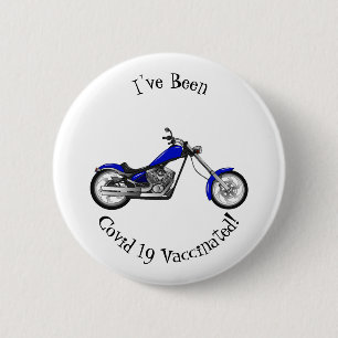 Chopper Motorrad Cartoon Abbildung Button