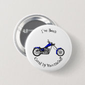 Chopper Motorrad Cartoon Abbildung Button (Vorne & Hinten)