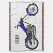 Chopper Motorrad Cartoon Abbildung Decke (Vorderseite Vertikal)