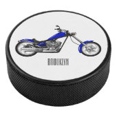 Chopper Motorrad Cartoon Abbildung Eishockey Puck (3/4)
