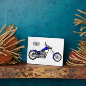 Chopper Motorrad Cartoon Abbildung Fotoplatte (Seite)