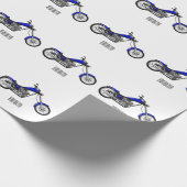 Chopper Motorrad Cartoon Abbildung Geschenkpapier (Ecke)
