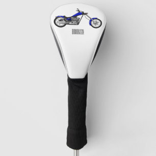 Chopper Motorrad Cartoon Abbildung Golf Headcover