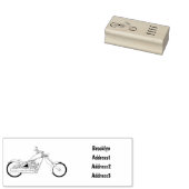 Chopper Motorrad Cartoon Abbildung Gummistempel (Stempel)
