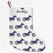 Chopper Motorrad Cartoon Abbildung Kleiner Weihnachtsstrumpf (Vorderseite)