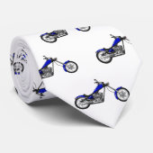 Chopper Motorrad Cartoon Abbildung Krawatte (Gerollt)