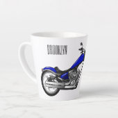 Chopper Motorrad Cartoon Abbildung Milchtasse (Linke Ecke)