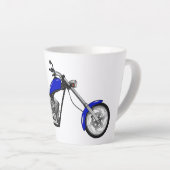 Chopper Motorrad Cartoon Abbildung Milchtasse (Rechte Ecke)