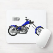 Chopper Motorrad Cartoon Abbildung Mousepad (Mit Mouse)