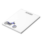 Chopper Motorrad Cartoon Abbildung Notizblock (Rotiert)