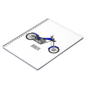 Chopper Motorrad Cartoon Abbildung Notizblock (Linke Seite)