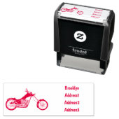 Chopper Motorrad Cartoon Abbildung Permastempel (Beispiel)