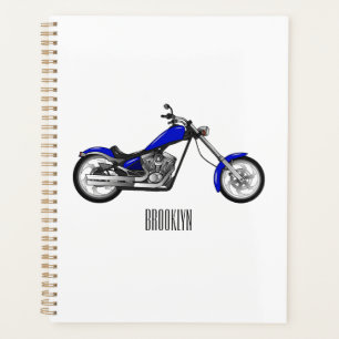 Chopper Motorrad Cartoon Abbildung Planer