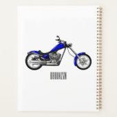 Chopper Motorrad Cartoon Abbildung Planer (Rückseite)