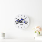 Chopper Motorrad Cartoon Abbildung Runde Wanduhr (Zuhause)