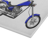 Chopper Motorrad Cartoon Abbildung Schneidebrett (Ecke)