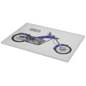 Chopper Motorrad Cartoon Abbildung Schneidebrett (Ecke)