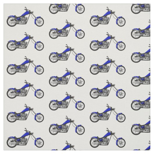 Chopper Motorrad Cartoon Abbildung Stoff (Muster)