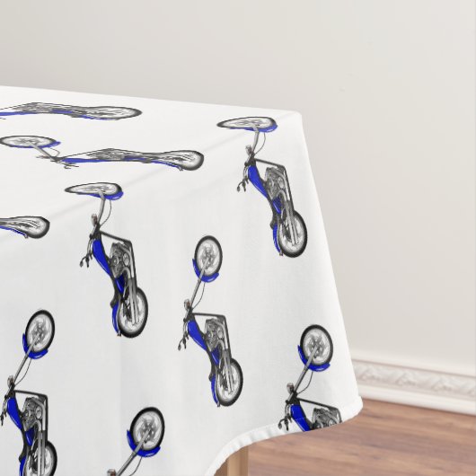 Chopper Motorrad Cartoon Abbildung Tischdecke (Beispiel)