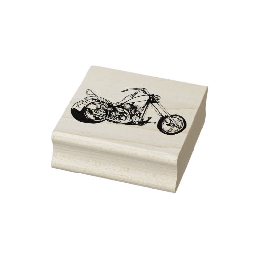 Chopper Motorrad Gummistempel (Stempel)