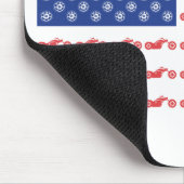 Chopper Motorrad - Patriotische Flagge Mousepad (Ecke)