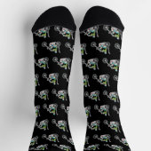 Chopper-Motorrad-Strichmännchen Socken (Oben)