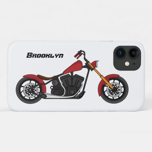 Chopper-Motorradillustration Case-Mate iPhone Hülle (Rückseite (Horizontal))