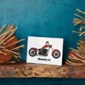 Chopper-Motorradillustration Fotoplatte (Seite)