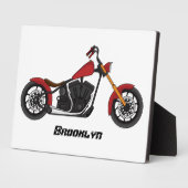 Chopper-Motorradillustration Fotoplatte (Seite)