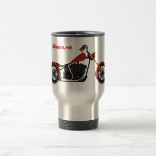 Chopper-Motorradillustration Reisebecher