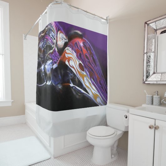 CHOPPER-MOTORRADSCHWANZ EINES DRAGONS DUSCHVORHANG (Beispiel)