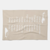 Chopper Pilot Hubschrauber Taupe Phonetische Alpha Geschirrtuch (Horizontal)