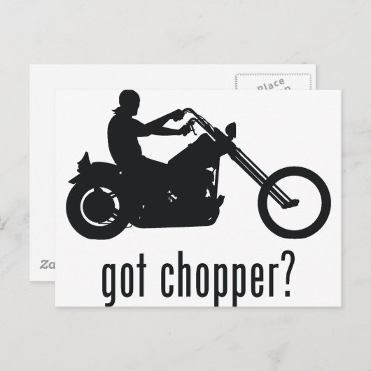 Chopper Postkarte (Vorne/Hinten)