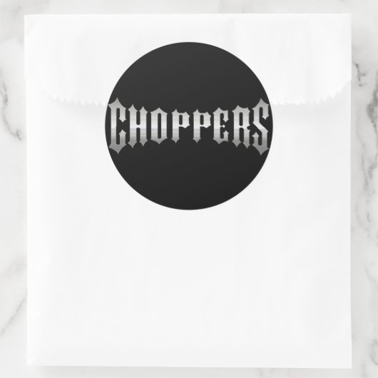 CHOPPER RUNDER AUFKLEBER (Tasche)