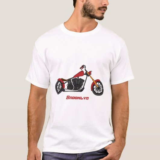 Chopper style motorcycle illustration T-Shirt (Vorderseite)