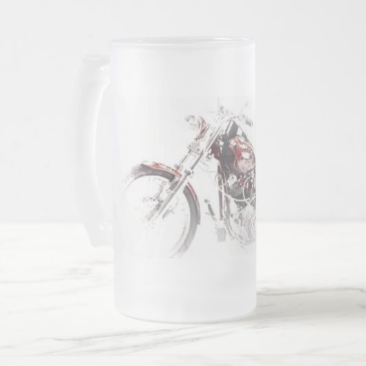 Chopper-Tasse Mattglas Bierglas (Vorderseite Links)