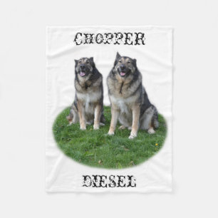 Chopper und Diesel - glückliche Brüder Fleecedecke