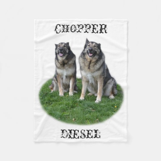 Chopper und Diesel - glückliche Brüder Fleecedecke (Vorderseite)