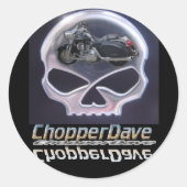 ChopperDave Logo-Aufkleber Runder Aufkleber (Vorderseite)