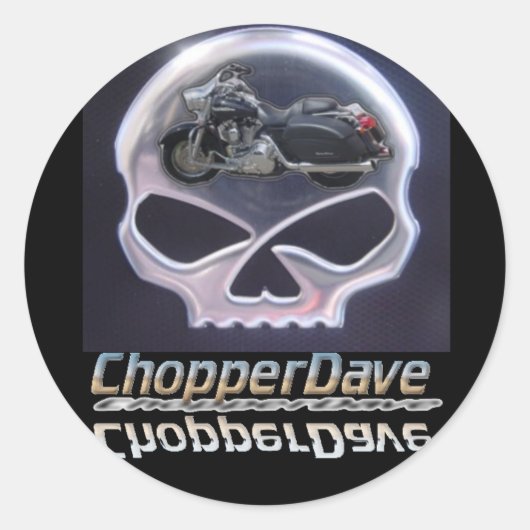 ChopperDave Logo-Aufkleber Runder Aufkleber (Vorderseite)