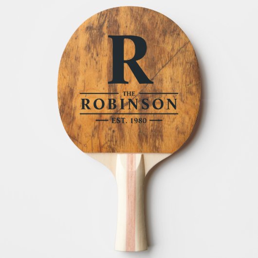 Chopping Block Family Name & Initial Tischtennis Schläger (Vorderseite)