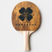 Chopping Block Four Leaf Clover with Name Tischtennis Schläger (Rückseite)
