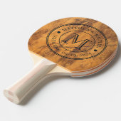 Chopping Block Wedding Monogram Tischtennis Schläger (Vorderseite)