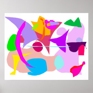 Choppy Wellen-Tiefsee-Blau-Gebirgspfad Poster