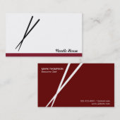 Chopstick (Variation rot) Visitenkarte (Vorne/Hinten)