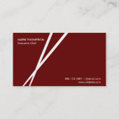 Chopstick (Variation rot) Visitenkarte (Rückseite)