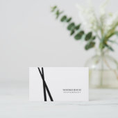 Chopsticks-Variation Visitenkarte (Stehend Vorderseite)