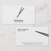 Chopsticks-Variation Visitenkarte (Vorne/Hinten)